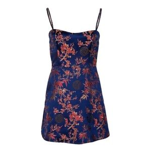 Realisation Par Emilie Silk Mini Dress in Shanghai Nights